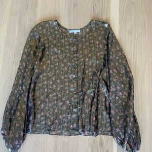 LoveShackFancy silk top size S